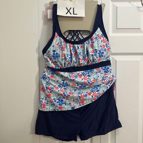 Womens Tankini Swimwear Sets Two Piece Swimsuits (XL) - Picture 3 of 7